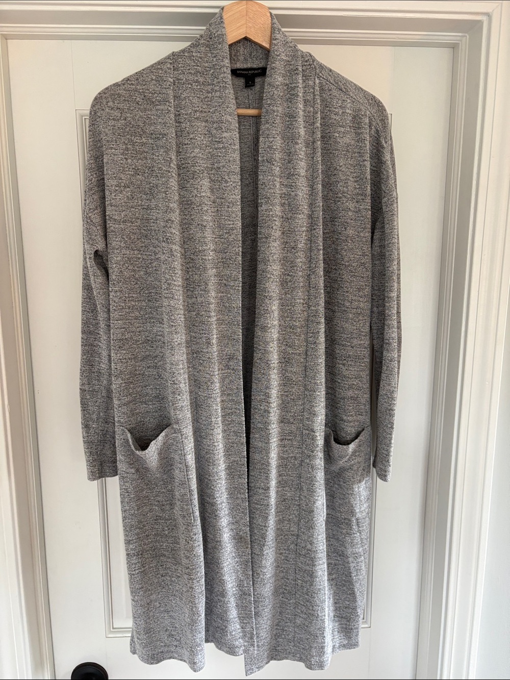 Banana Republic Heather Gray Open Duster Cardigan